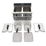 Frituurpan - 2x 8 L - 2 Manden - met Tapkraan - Inductie