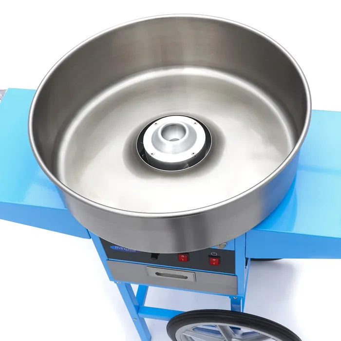 Suikerspinmachine – Ø 52 cm – Blauw – met Onderstel