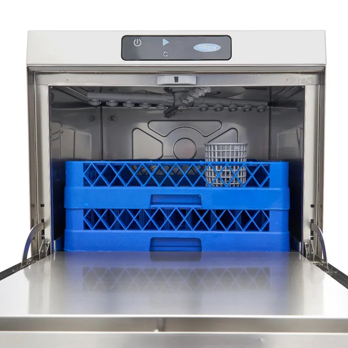 Horeca Vaatwasser - 50 x 50 cm - met Afvoer-, Glansspoel- en Zeeppomp - Digitaal Display - 400V