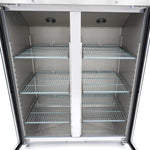 Koelkast - 1200 L - 6 Verstelbare Roosters (2/1 GN) - Rvs - met Glazen Deur