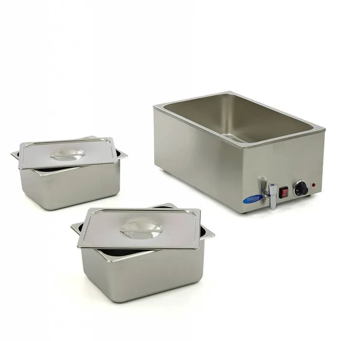 Bain Marie - met Tapkraan - incl. 2x 1/2 GN-Set - Elektrisch