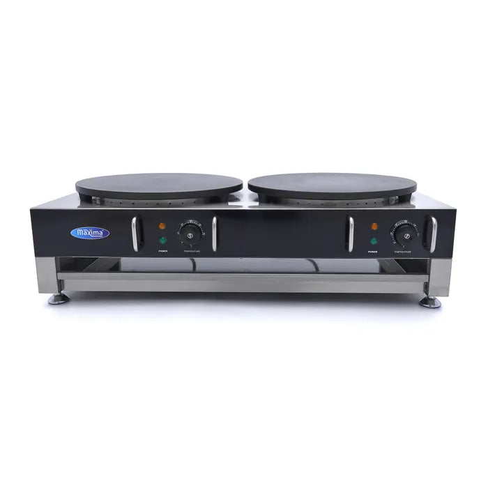 Crepebakplaat - Dubbele Crepes - 2 x 40 cm - incl. Beslagverdeler