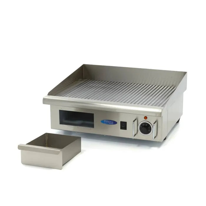 Grillplaat - Gegroefd - 55 cm - incl. Opvangbak